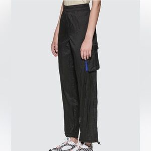 Stussy Aydin Nylon Crinkle Pants black blue pockets 100% nylon